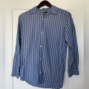 Blue and pink stripe shirt